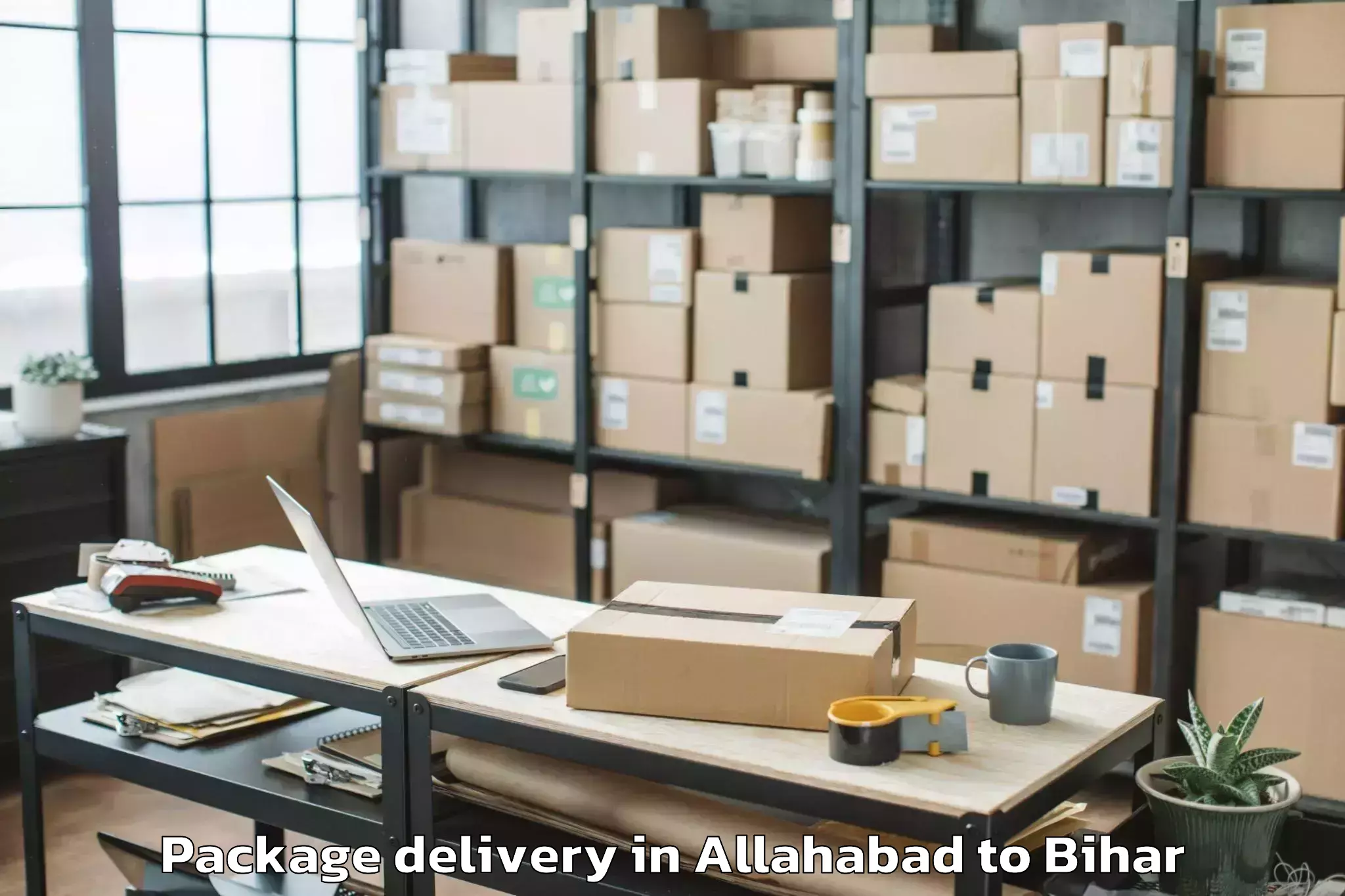 Book Allahabad to Lauria Nandangarh Package Delivery Online